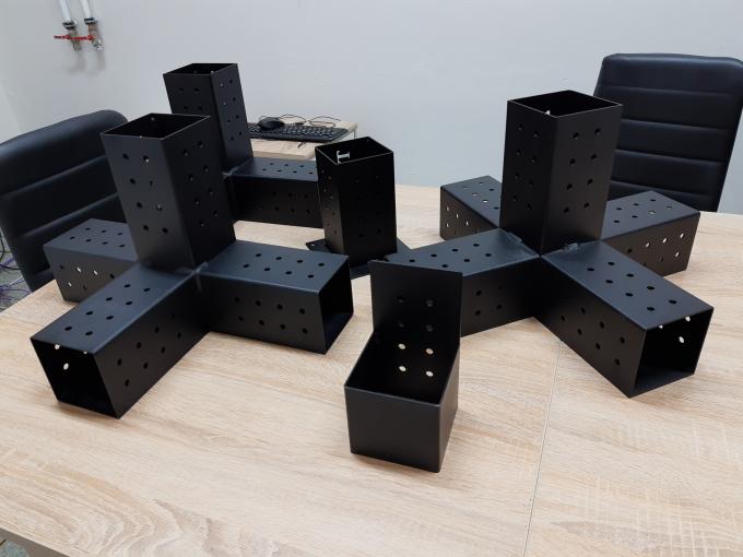 Pergola Bracket Kit 4''x4'', 4pcs 3-Way Heavy Duty Corner Bracket Woodworks DIY Post Base Kit, Easy Installation Wooden Beams for Gazebos, Patio Pergolas, Log Cabin Outdoor Pergola Hardware 5