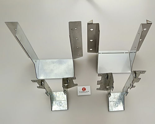 LUS Hitam Lantai Joist Hangers Korosi tahan dengan lubang pra-dibor