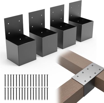 Kit Braket Pergola 2x4 Sebenarnya 1.6x3.6 Inci Braket Tiang Pergola Braket Rafter Dek Railing