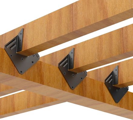 Black Hurricane Tie Clips Fits 2x4 2x6 Truss to Raft Connectors untuk Roof Joist Hanger Truss Log Connectors