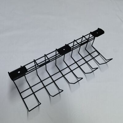 Keranjang Kabel Kawat Bawah Meja Hitam 39x12.5x11cm | Organizer Kabel Pemasangan di Dinding untuk Kantor & Garasi
